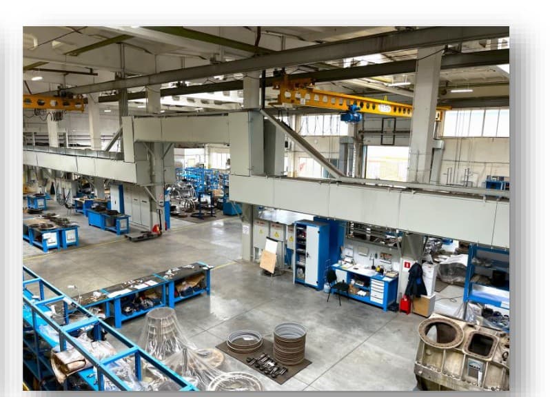 Área de diagnóstico y ajuste de componentes de turbina
